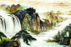 女人幸运又聚财的图片山水画